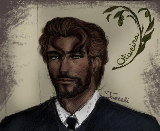 Tässä: värillinen, potretti