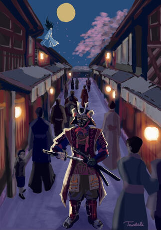 Tässä: värillinen, kokovartalo, monimutkainen tausta